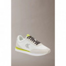 Zapatillas de running de mezcla de ante con logo distintivo de Calvin Klein