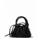 KARL LAGERFELD - k/weave sm tote fringes - 1av - B1W30276/1av