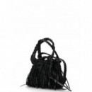 KARL LAGERFELD - k/weave sm tote fringes - 1av - B1W30276/1av