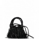 KARL LAGERFELD - k/weave sm tote fringes - 1av - B1W30276/1av