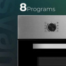 Svan SHM8700DPX Horno Display 70L 8P 2 Guias Inox EF.A