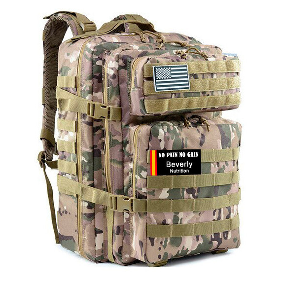 Mochila Tactica No Pain No Gain - Militar 45 L  BEVERLY