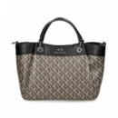 SHOPPING BAG BROWN BASS / BLACK