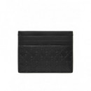 EMBOSSED EMBLEM CARD CASE BLACK