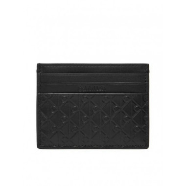 Embossed Emblem Card Case Black  CALVIN KLEIN