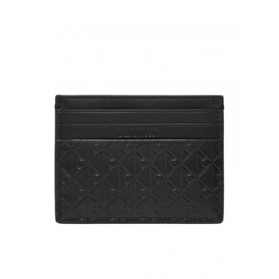 EMBOSSED EMBLEM CARD CASE BLACK