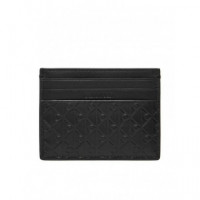 Embossed Emblem Card Case Black  CALVIN KLEIN