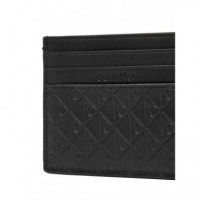 Embossed Emblem Card Case Black  CALVIN KLEIN