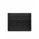 EMBOSSED EMBLEM CARD CASE BLACK