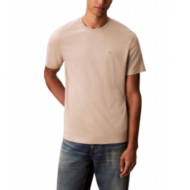 Ss Supima Chest Emb Crewneck Tee Island  CALVIN KLEIN