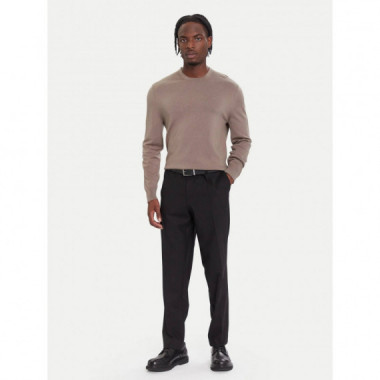 Ls 100% Merino Crew 14GG Taupe Tone  CALVIN KLEIN