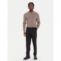 Ls 100% Merino Crew 14GG Taupe Tone  CALVIN KLEIN