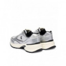 HIKE RUNNER LACEUP MESH MIX MET SILVER/B