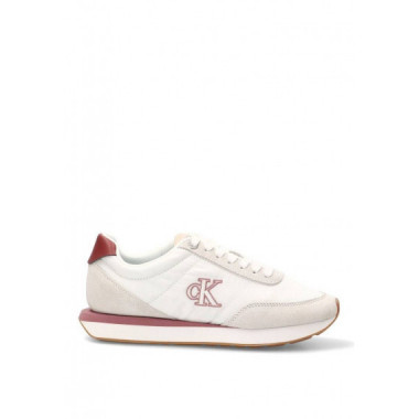 Retro Runner  Lace Up Nylon Mg Bright Wh  CALVIN KLEIN
