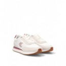 RETRO RUNNER  LACE UP NYLON MG BRIGHT WH