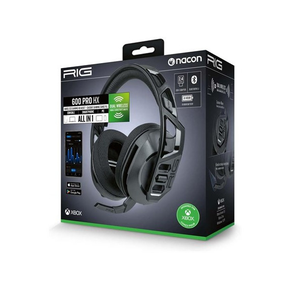 NACON Auricular de Casco Gaming Bluetooth 600 Pro HX RIG XBOX,PC,Tablet Negro