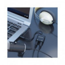 AISENS Adaptador Tipo-c/m a 2X Jack 3.5MM/H Microfono y Auricular Negro A109-0767