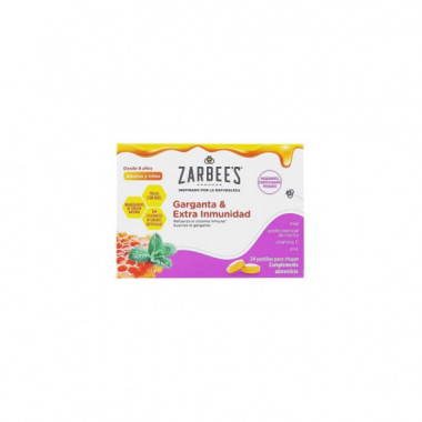 Zarbees Garganta y Extra Inmunidad Sabor Menta 24 Pastillas  JNTL CONSUMER HEALTH SPAIN SL