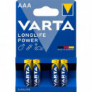 VARTA Longlife Power Pila Alcalina Aaa LR03 Pack 4UD