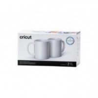 Tazas Cerámicas Blancas Cricut para Sublimación, Pack de 2 Unidades (15 oz)