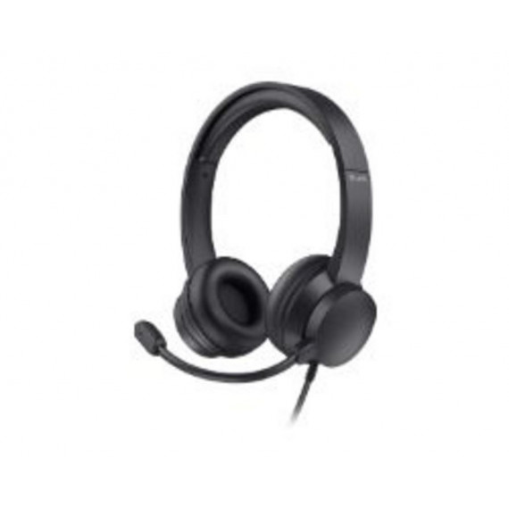 Auriculares con Micrófono Trust Auric+Micro HS-201 USB-A Negros