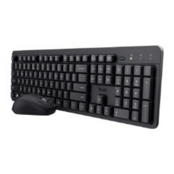 Conjunto Teclado y Ratón Inalámbrico Trust Ody II Negro