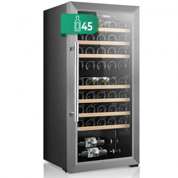 Svan Vinoteca SVN4500D, 127L, 45 Botellas, Clase G, Negro