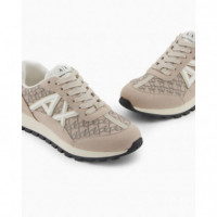 Zapatillas deportivas en tejido técnico y ante con logotipo de Armani Exchange