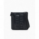 Armani Exchange Shoulder Bag with Embossed Logo