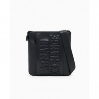 Armani Exchange Shoulder Bag with Embossed Logo