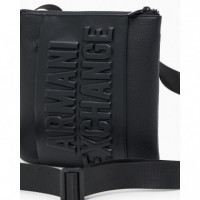 Armani Exchange Shoulder Bag with Embossed Logo