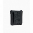 Armani Exchange Shoulder Bag with Embossed Logo