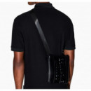 Armani Exchange Shoulder Bag with Embossed Logo