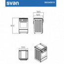 Svan SKG4501X Cocina Gas 50cm Inox