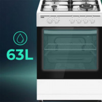 Svan SKGW4602 Cocina Gas 60cm Blanco