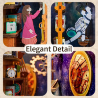 Maqueta Book Nook Interestallar con Luz y Sensor  MADNESSTOYS