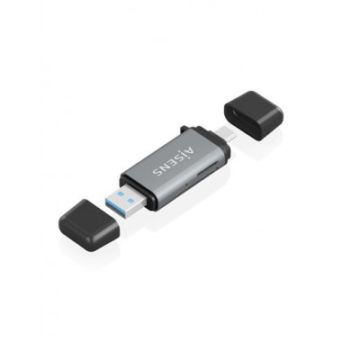 AiSENS Lector de Tarjetas Sd/Micro Sd Conector Usb 3.1 A Tipo C ASCR-2AC11-GR