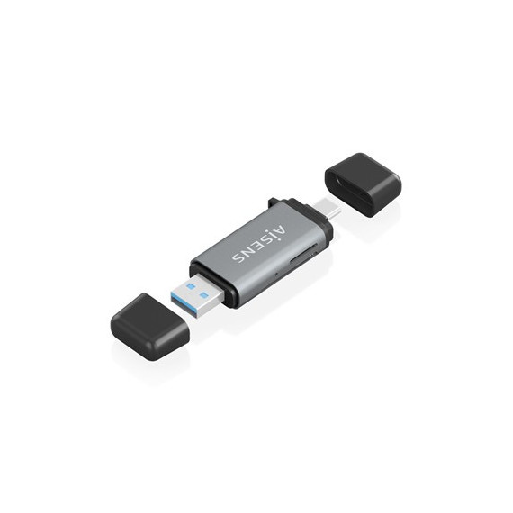 AiSENS Lector de Tarjetas Sd/Micro Sd Conector Usb 3.1 A Tipo C ASCR-2AC11-GR