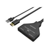 AiSENS Splitter Hdmi 1X2 Salidas Con Alimentacion Por Usb 4K 30Hz Full HD A123-0654
