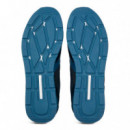 Zapatillas de ante con mezcla de texturas