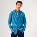Camisa denim fit slim