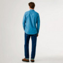 Camisa denim fit slim