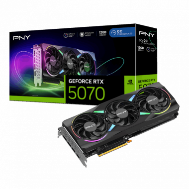 TARJETA GRAFICA PNY GEFORCE RTX 5070 OC TRIPLE FAN 12GB  GDDR7 REFLEX 2 RTX AI DLSS4