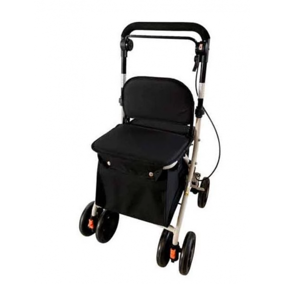 ANDADOR CARRO COMPRA CON ASIENTO PASEO NEGRO REF: SC002E / 001461