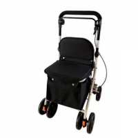 ANDADOR CARRO COMPRA CON ASIENTO PASEO NEGRO REF: SC002E / 001461