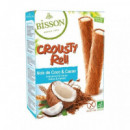 BISSO GALLETA ROLL CACAO CON RELLENO DE COCO - 125GR REF: EB9359