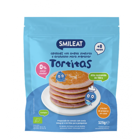 SMILEAT MIX TORTITAS AVENA INTEGRAL ARANDANOS 125GR