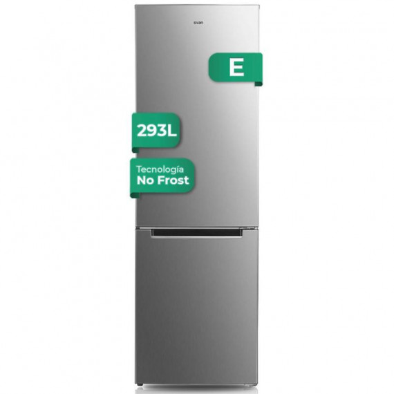 Svan Frigorífico Combi SC185603ENFX Clase E Inox 185 cm