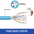 Ewent Bobina Cable Red U/UTP Cat.6A 50m LSZH Azul PoE