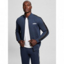 Sudadera con cierre de cremallera y logo lateral de Guess